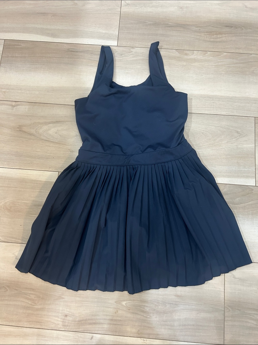 all in motion Navy Pleated Tank Dress